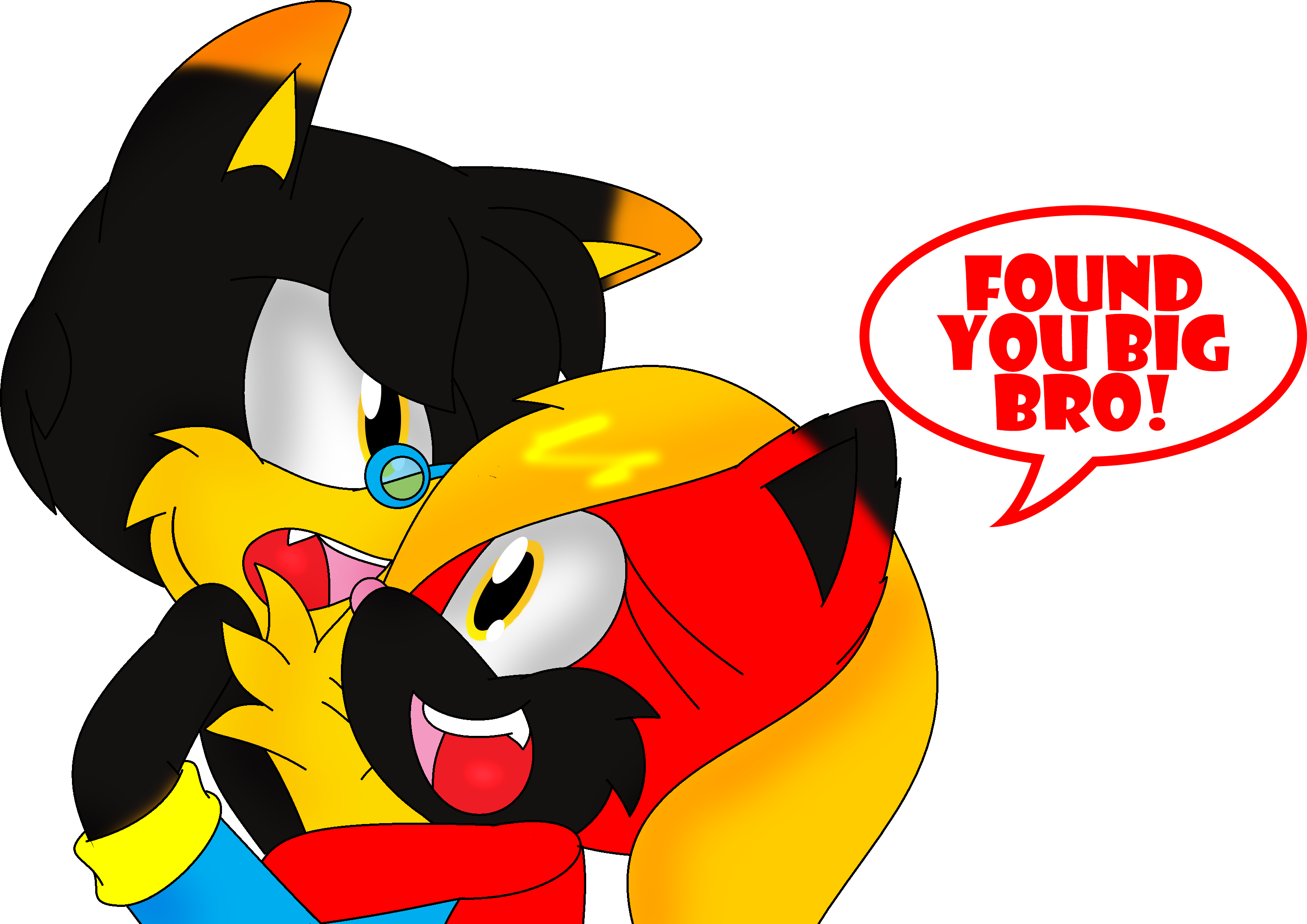 I Found You Big Brother - Cartoon (2979x2107), Png Download