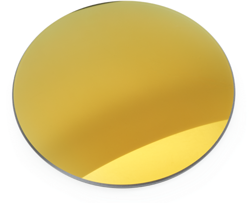 Sunrx Gray Full Gold Mirror - Circle (500x500), Png Download