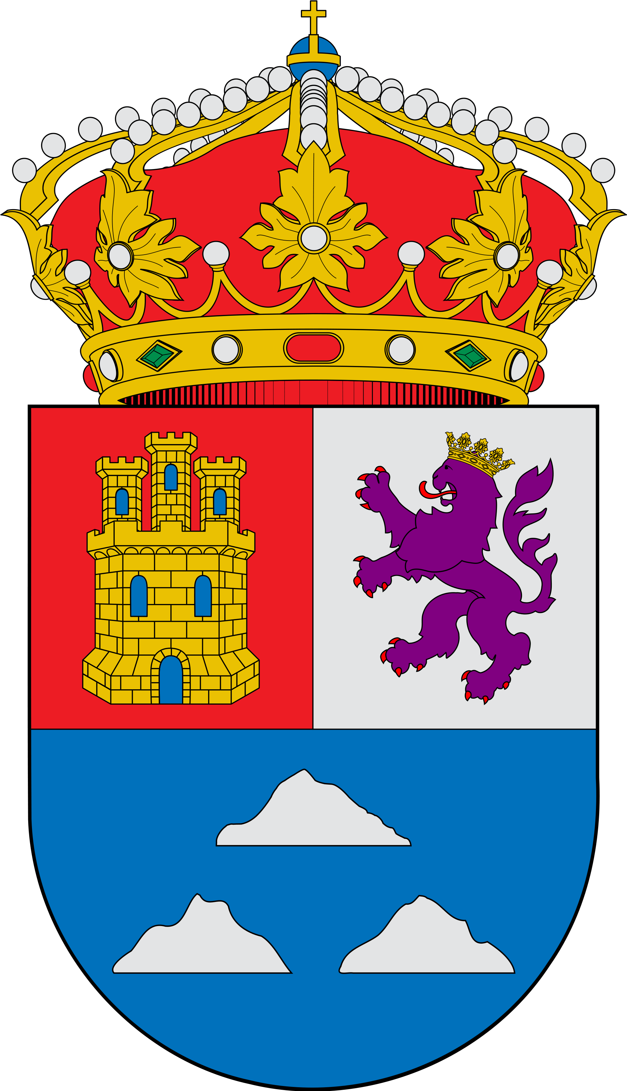 Province Of Las Palmas - Escudo Huercal De Almeria (2000x3545), Png Download