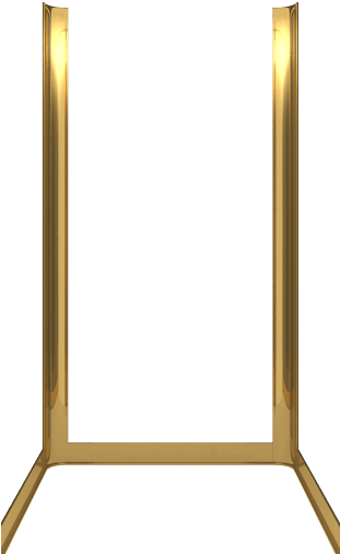 Inox Gold Mirror - Stainless Steel (310x568), Png Download
