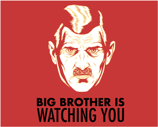 Medium Image - Orwell The Big Brother (566x800), Png Download