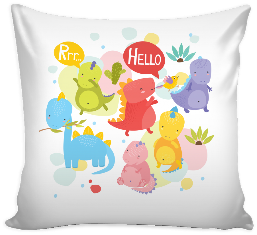 Cute Dinosaurs - Let That Shit Go Pillow (1024x1024), Png Download