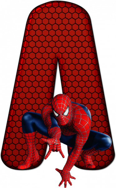 Alfabeto Homem Aranha 4 Png - Spiderman (372x600), Png Download