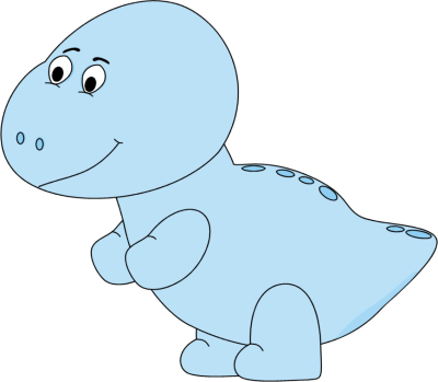 Baby Dinosaur - Blue Baby Dinosaur (400x349), Png Download