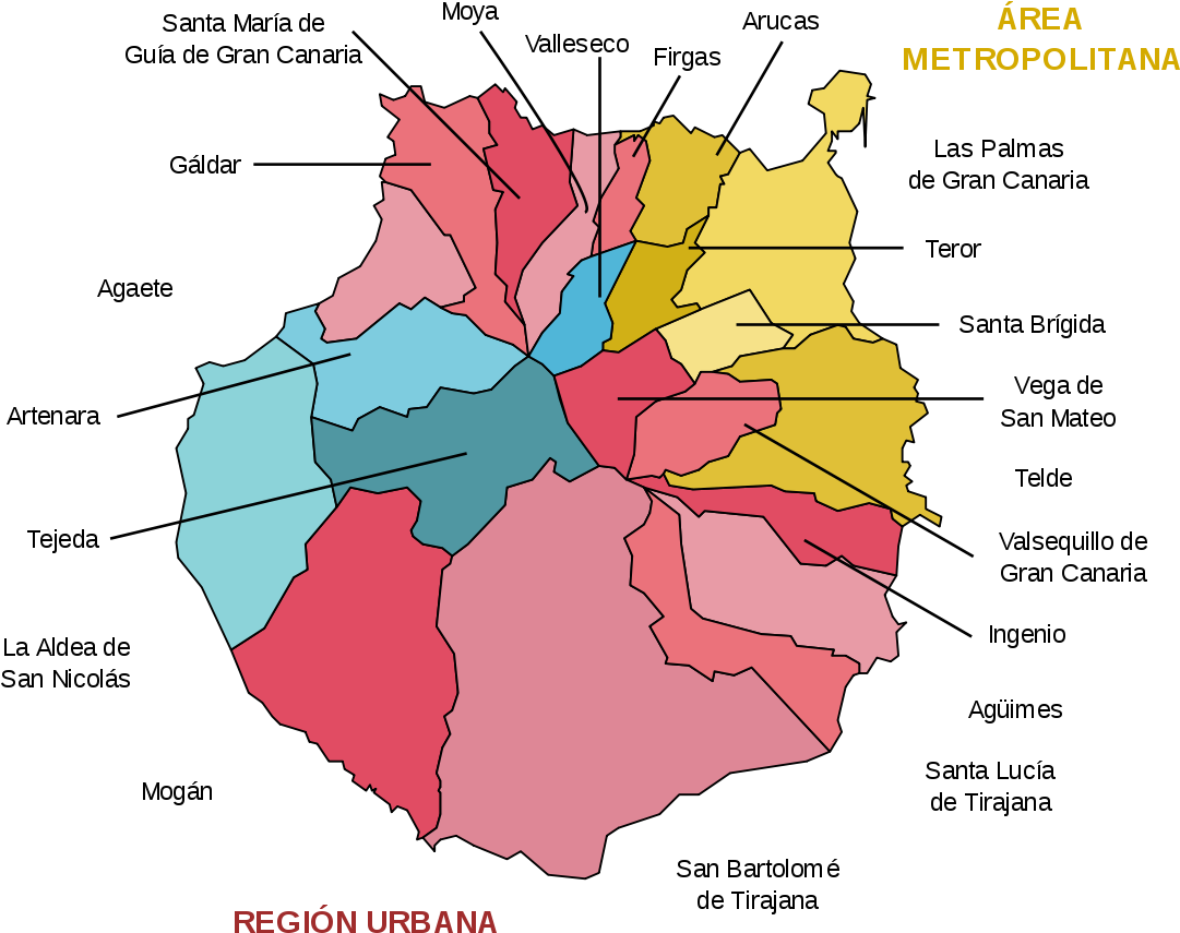 Municipios De Las Palmas De Gran Canaria (1200x900), Png Download