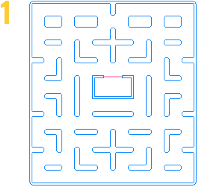 Create A Grid On The Board Game - Cross (1000x1000), Png Download