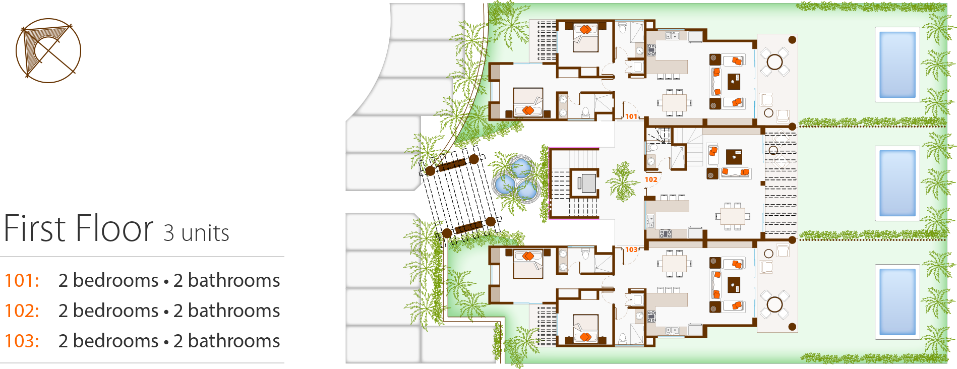 Villas Las Palmas - Las Palmas (1898x732), Png Download