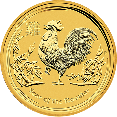 Gold Coins Png Year Of The Rooster Gold Bullion Coin - Best Year Of Rooster (400x400), Png Download