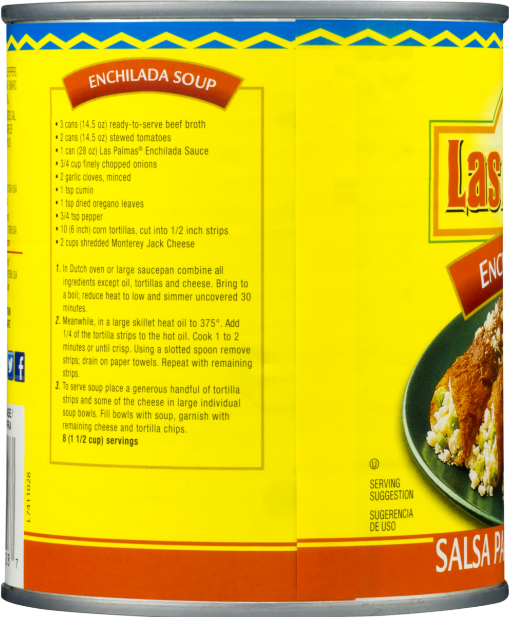 Las Palmas Red Enchilada Sauce, Medium - 19 Oz Can (1200x1200), Png Download