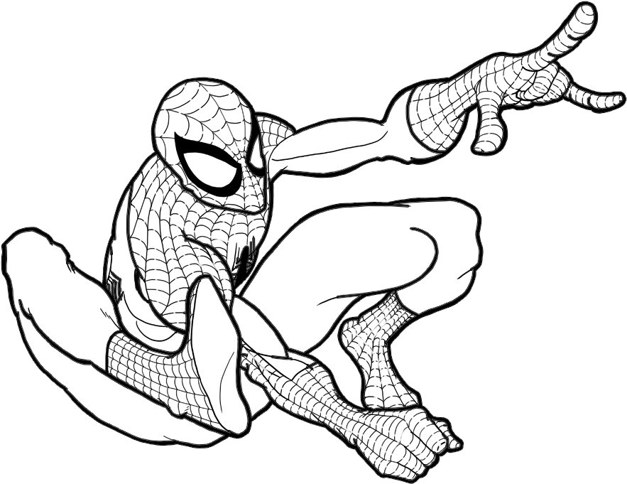 Homem Aranha Para Colorir (1000x1000), Png Download