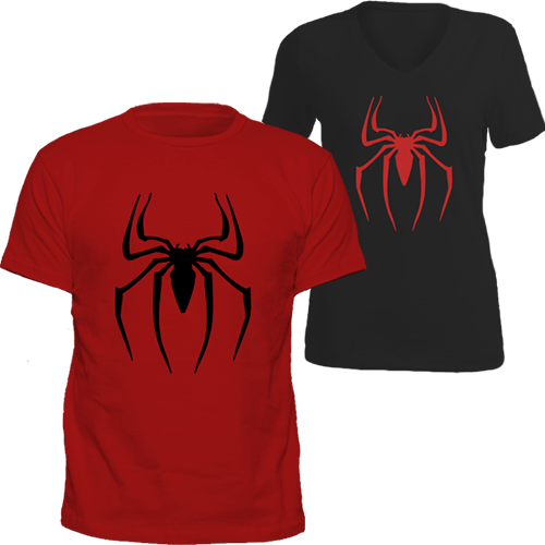 Camisa Homem Aranha Simbolo - Spiderman Spider Set Of 3 Hq High Gloss Black Vinyl (500x500), Png Download