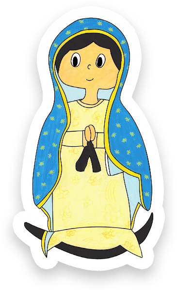 Our Lady Of Guadalupe Clipart - Magnet (480x600), Png Download