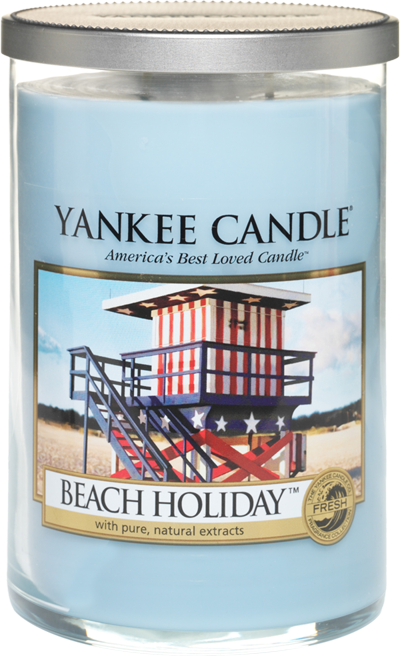 Beach Holiday Transparent Glass - Yankee Candle Beach Holiday Large Jar Candle (400x656), Png Download