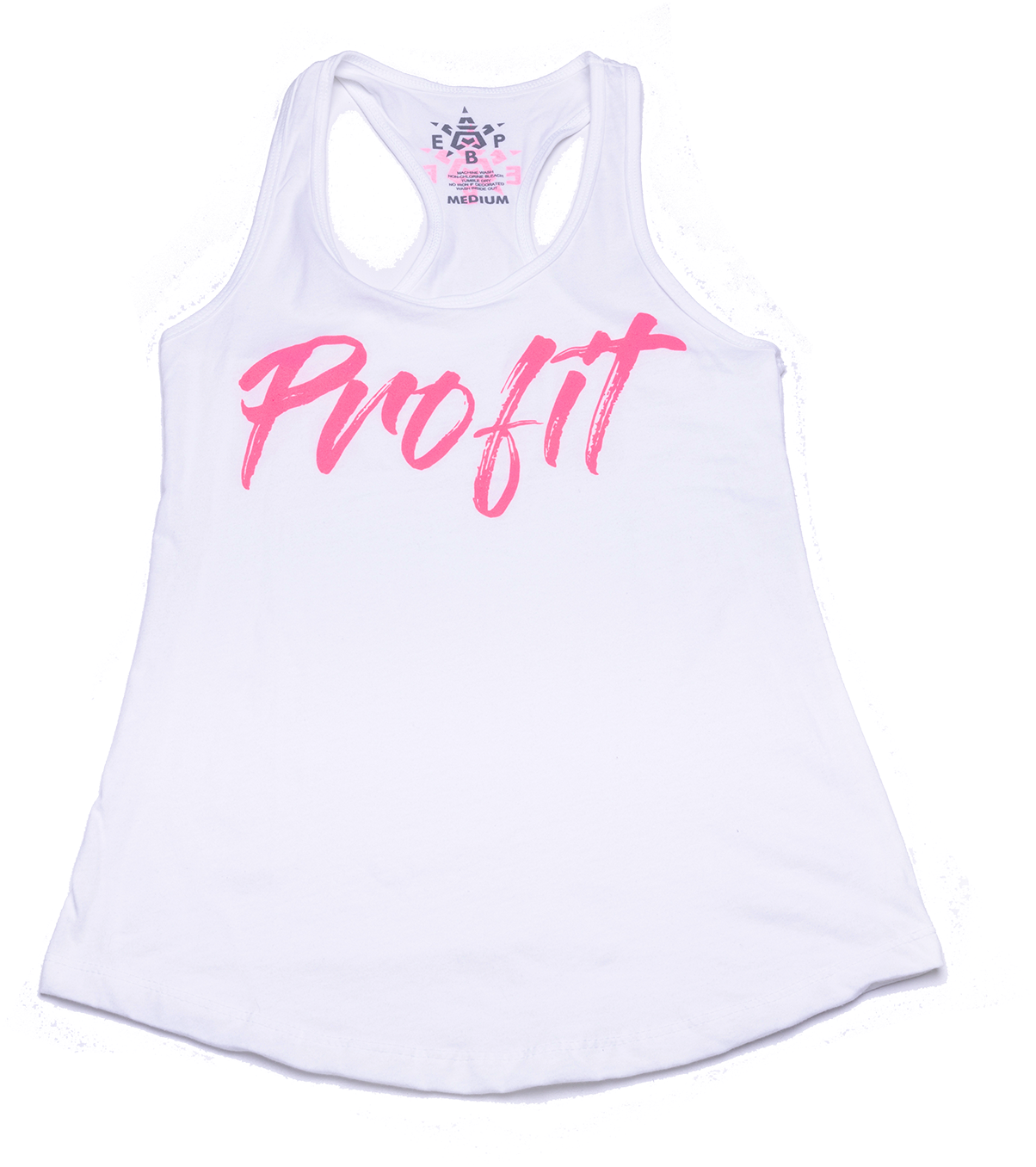Home / T-shirt / White “profit” Tank Top Women - Active Tank (1487x1485), Png Download