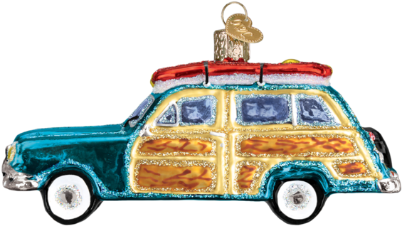 Vintage Beach Wagon Ornament - Tape Measure Old World Christmas Ornament 32295 (600x600), Png Download
