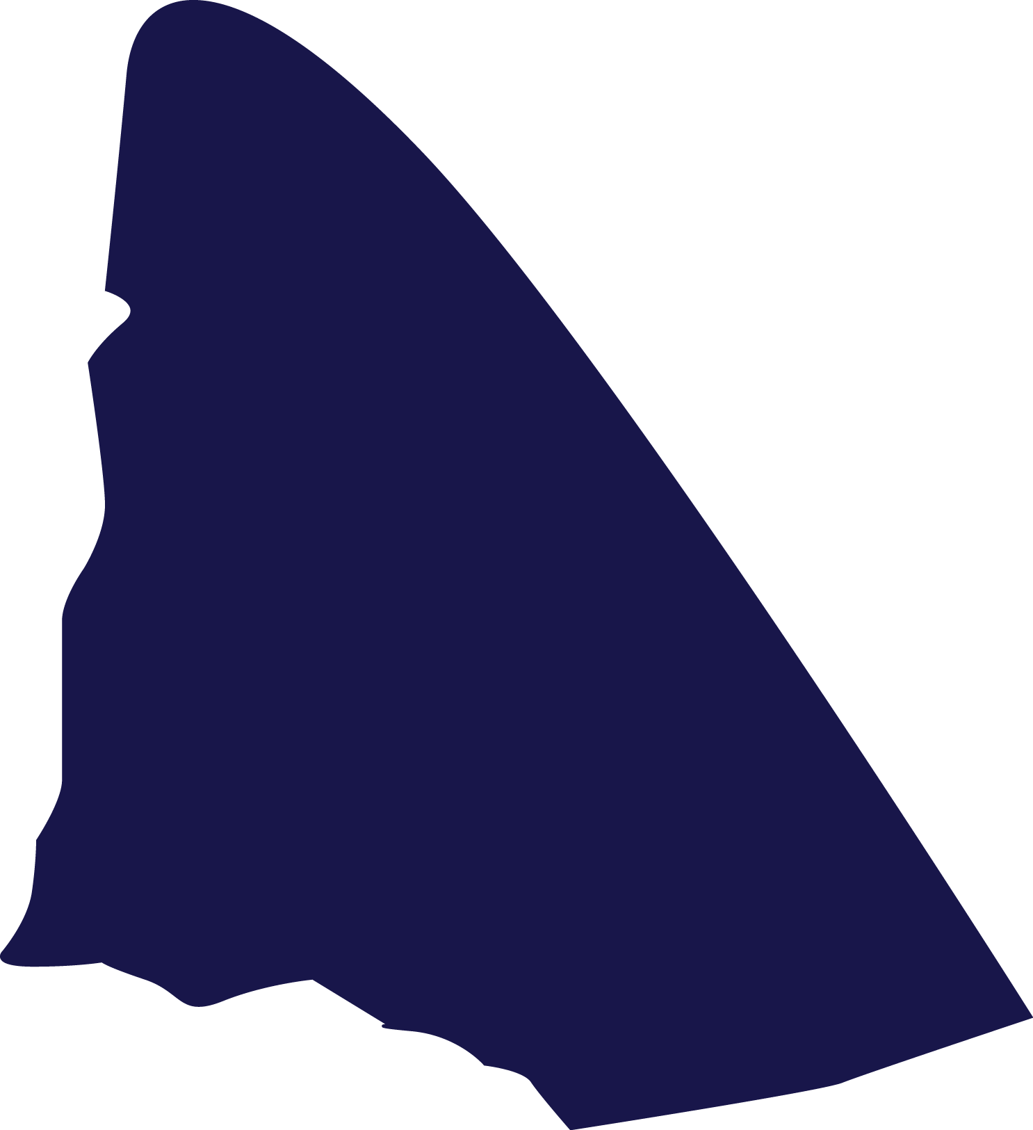Shark Fin Showing Post Clipart - Shark Dorsal Fin Png (1486x1625), Png Download