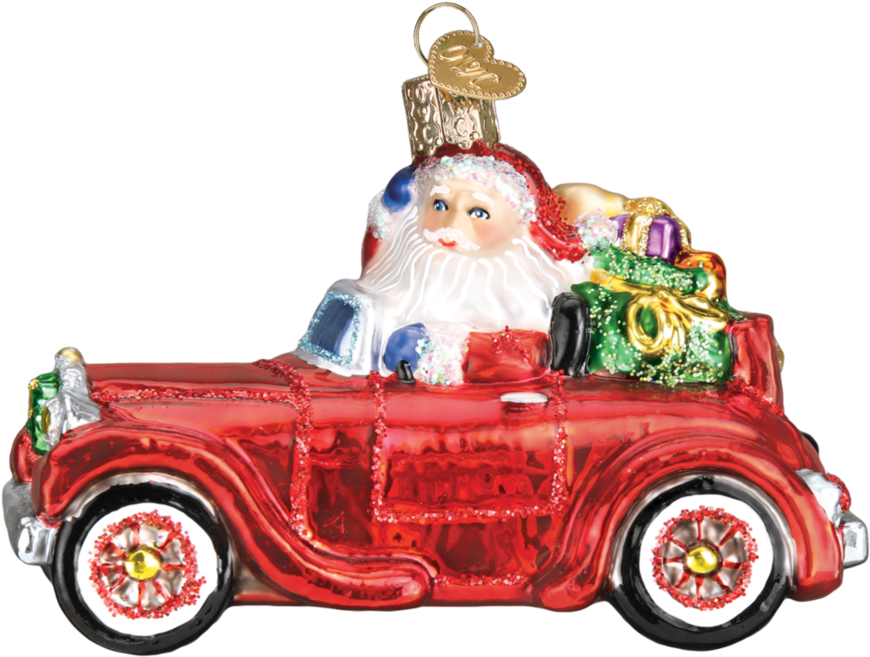 Images / 1 / 2 / 3 - Old World Christmas Just Married Fine White Limo Christmas (442x442), Png Download