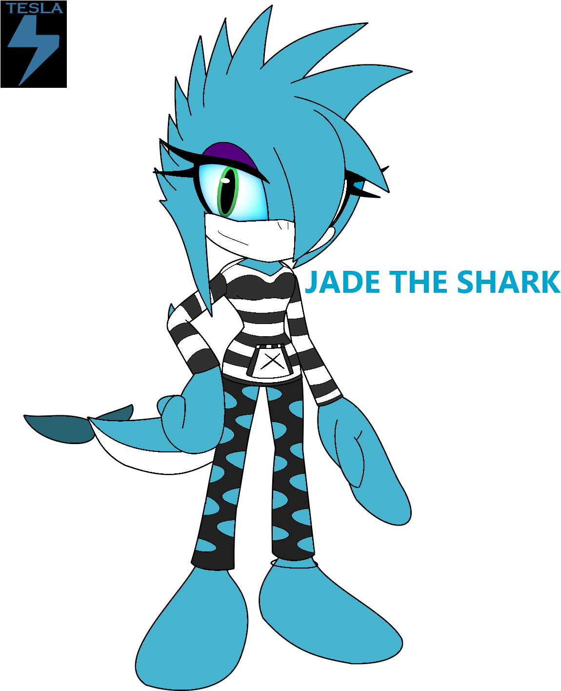 Jade The Shark - Portable Network Graphics (1171x1436), Png Download