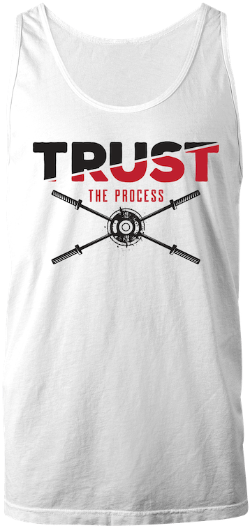 “trust The Process” Men's Tank Top White - Active Tank (616x960), Png Download