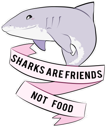 Go To Image - Sharks Are Friends Not Food (500x500), Png Download