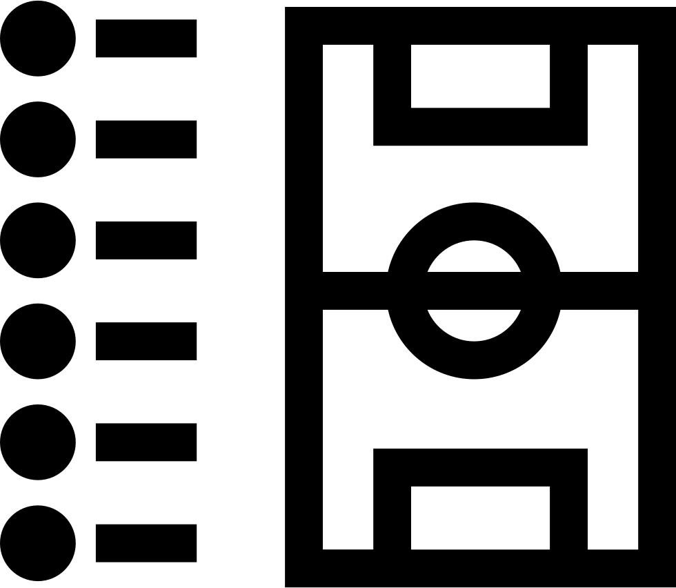 Football List And Field Outline Comments - Football List Icon (980x852), Png Download