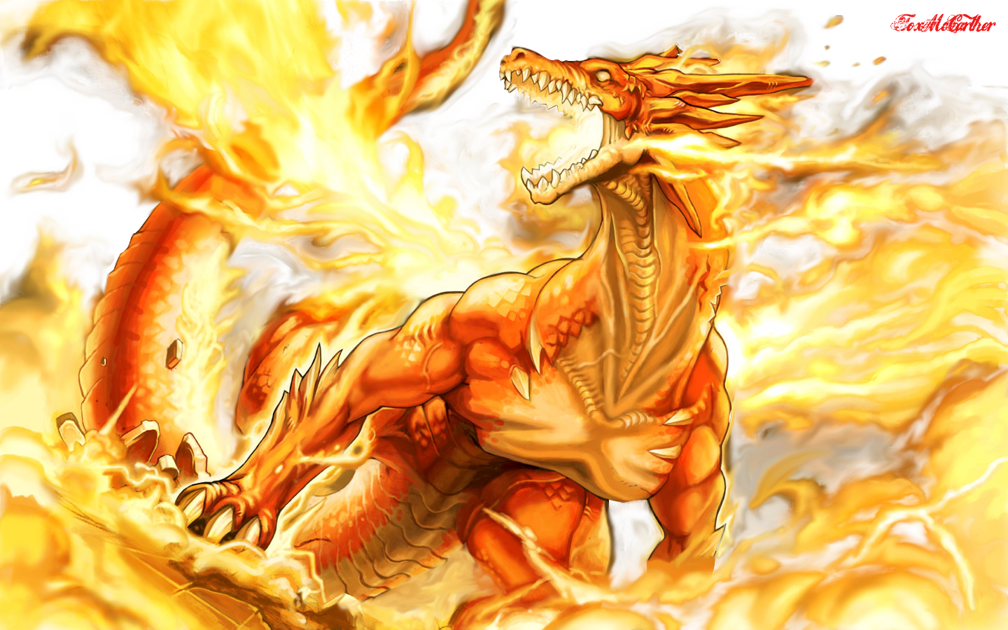 Epic Fire Dragon Render - Le Dragon De Feu (1131x707), Png Download