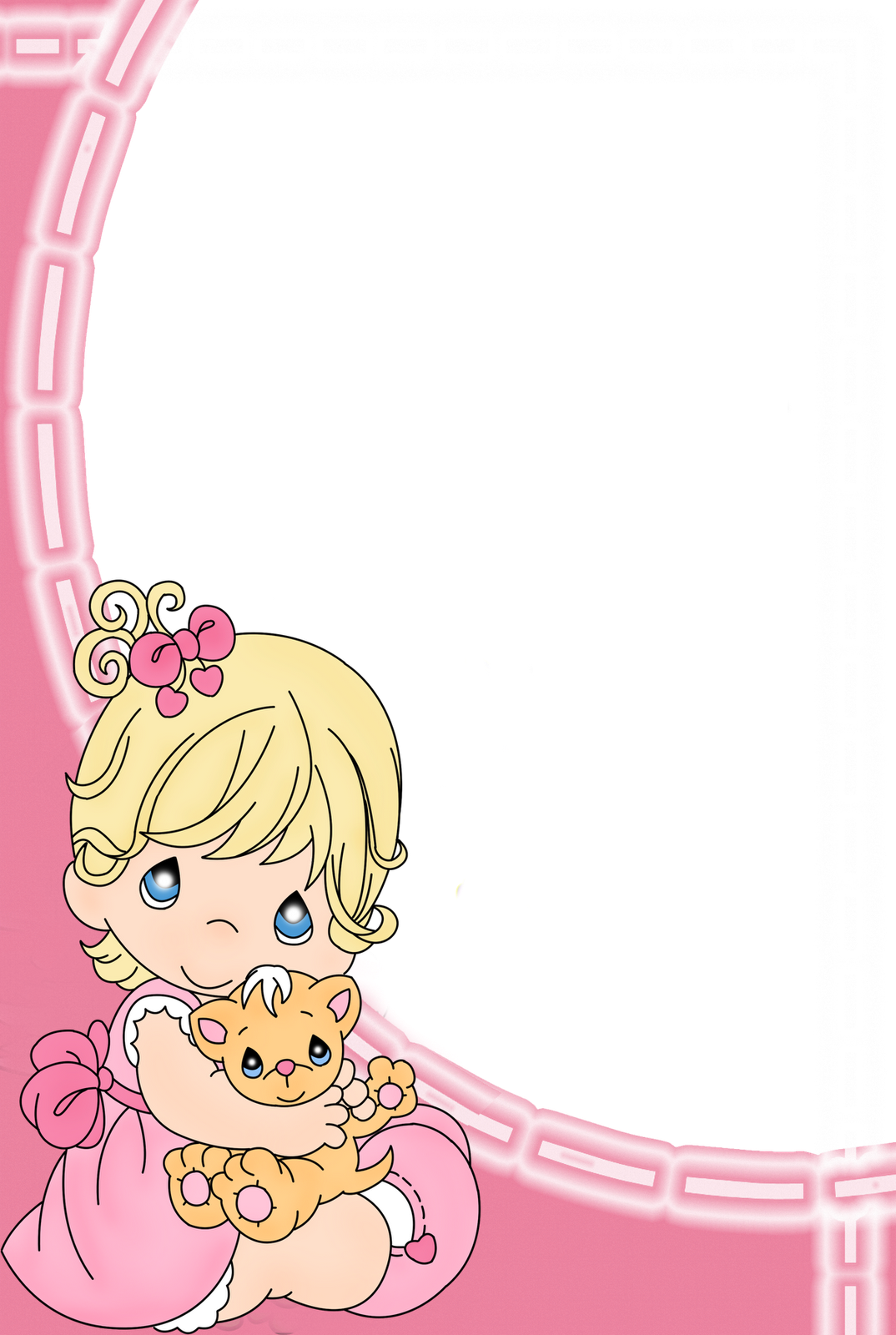 Marcos De Precious Moment Png - Frame Kids Girl (1074x1600), Png Download