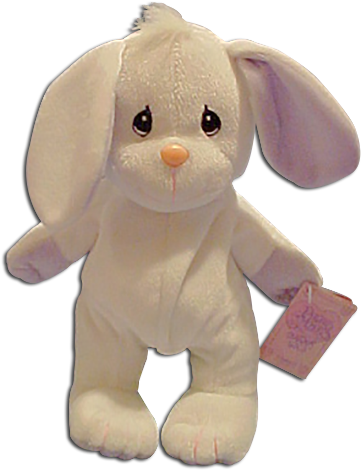 Precious Moments Bunny White Plush Stuffed Animal - Precious Moments Tender Tails White Bunny With Lavender (764x1000), Png Download