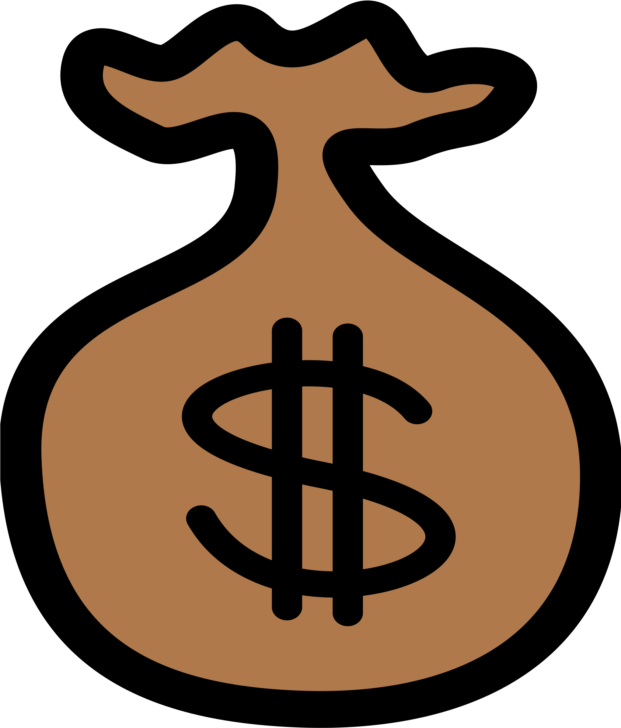 Clip Black And White Library Icon Big Image Png - Bag Of Money Clip Art (2040x2400), Png Download