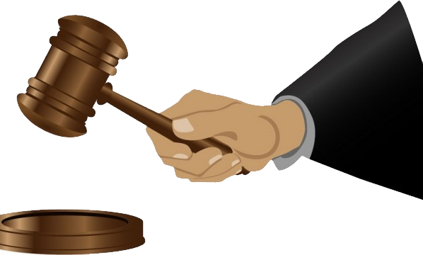 Gavel In Hand Png (598x360), Png Download