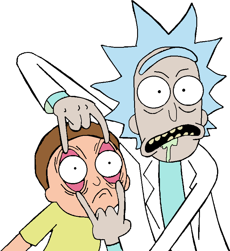 Rick And Morty Icon - Rick And Morty Look (1073x834), Png Download