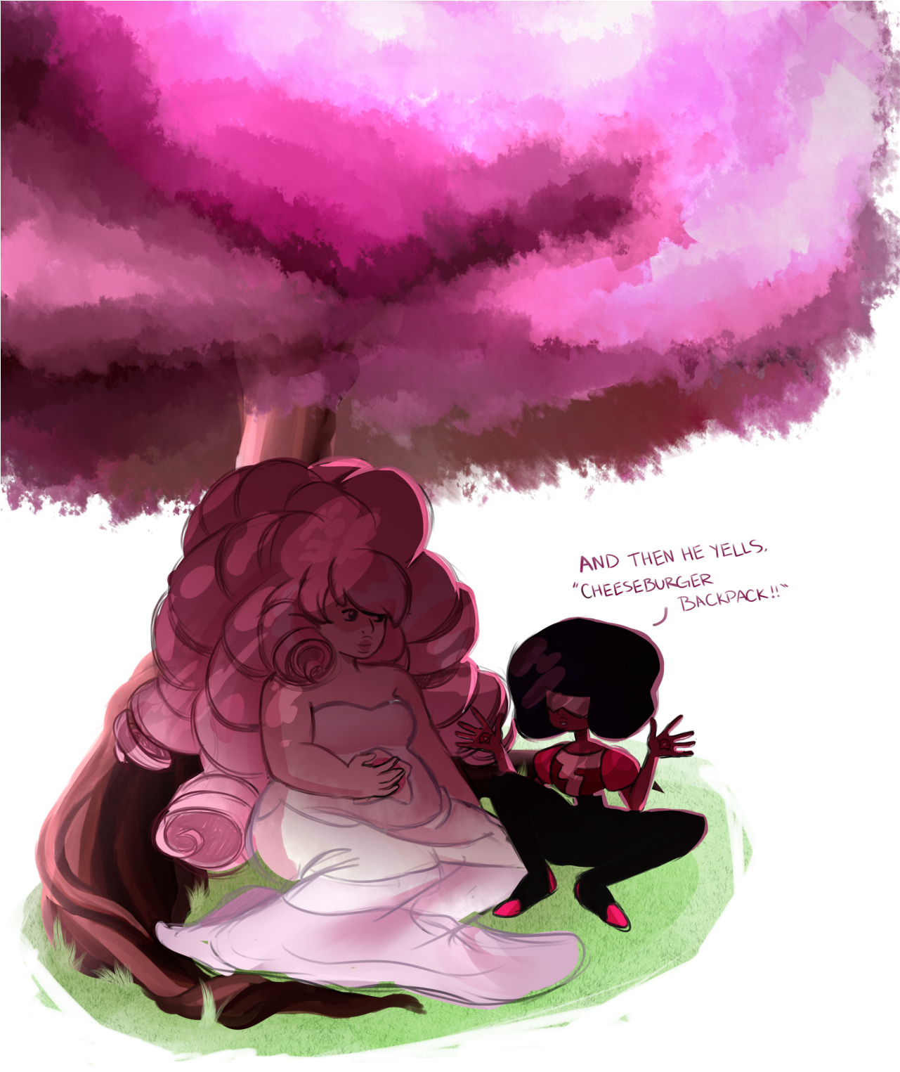 And Then He Yells "cheeseburgier Backpack - Steven Universe Garnet Y Rose (1280x1600), Png Download
