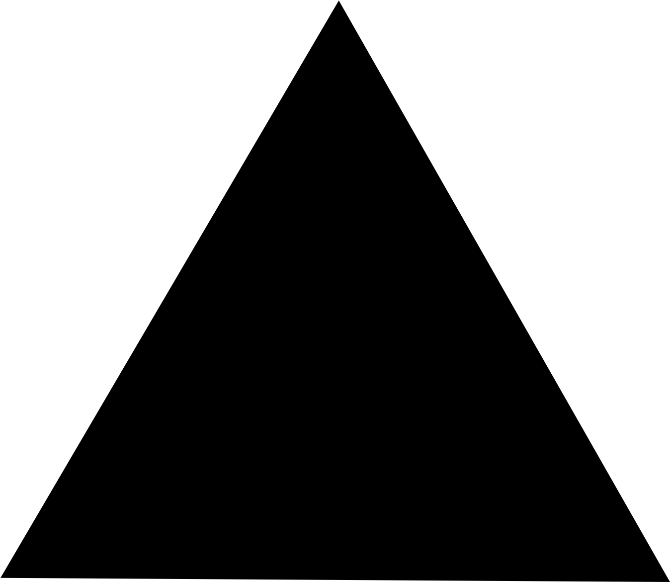 Black Triangle Png - Black Triangle No Background (1890x1890), Png Download