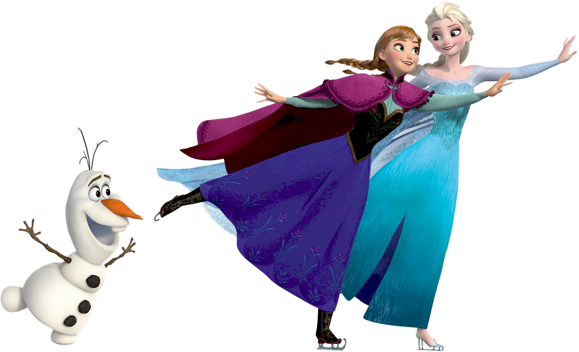 Image Olafskate Justin Quintanilla - Anna And Elsa Png (1152x695), Png Download