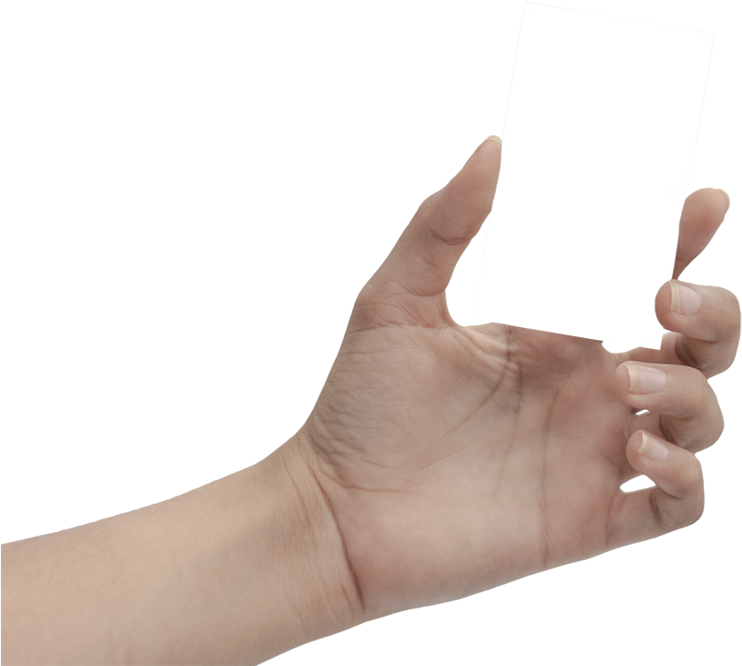 Business Card Hand - Power Bank Small Size (1280x853), Png Download