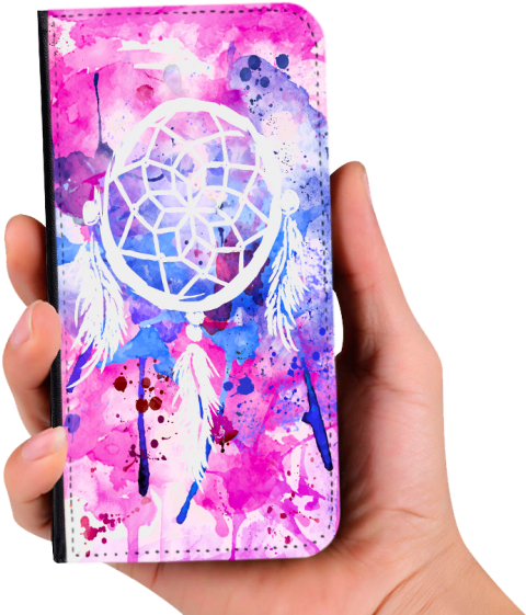 Dream Catcher Water Color Pu Leather Wallet For Iphone - Wallet (600x600), Png Download