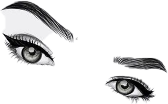 Sticker By Evie Lopez - Png Eyebrows (550x342), Png Download