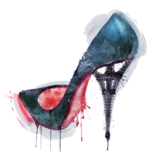 Banner Library Library Eiffel Tower Shoe Adult Pull - Eiffel Tower Shoe Metal Print By Marianvoicu (600x600), Png Download