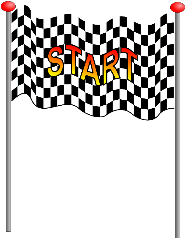 The Beginning Of The Flag - Start Clipart (618x800), Png Download