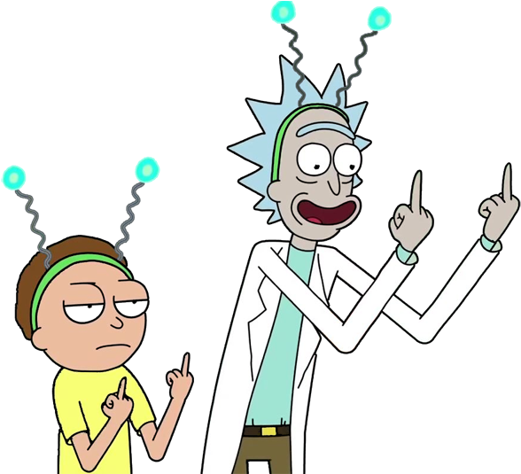 Rick And Morty Title Png Clipart Free - Coloring In Pages Rick And Morty (950x534), Png Download