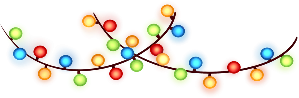 Transparent Christmas Lights Png (1024x429), Png Download