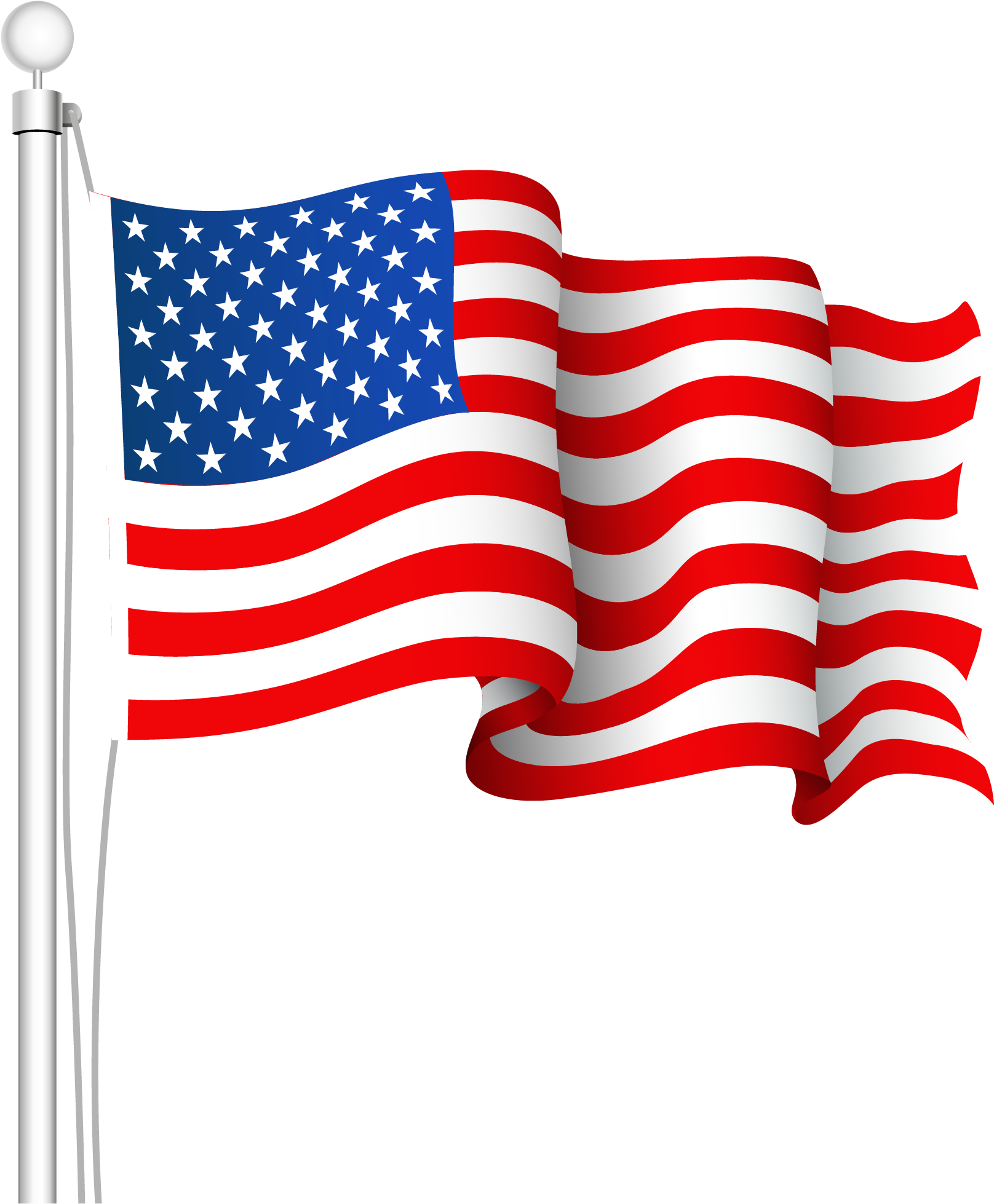 28 Collection Of Us Flag Clipart Png - American Flag Clip Art Png (1855x2108), Png Download