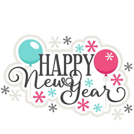 Happy New Year Title Scrapbook Cut File Cute Clipart - Happy New Year Title (432x432), Png Download