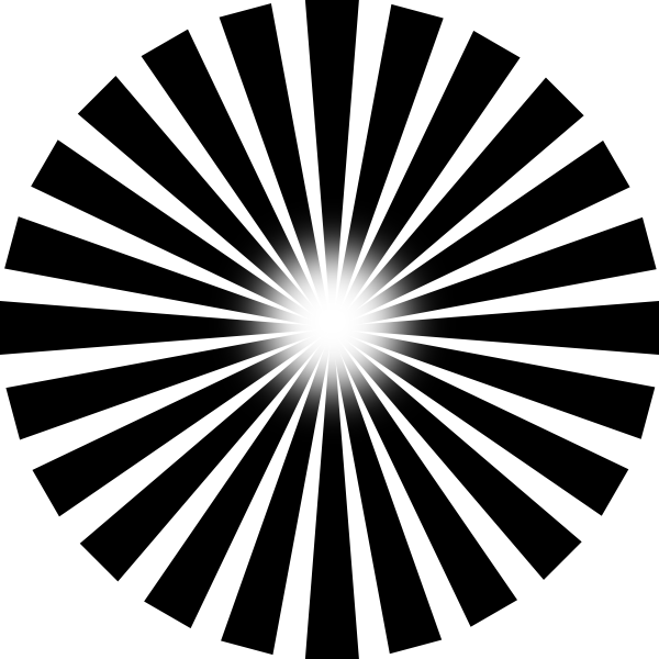 Sun Ray Png Black And White Transparent Sun Ray Black - Sun Ray Clip Art (600x600), Png Download