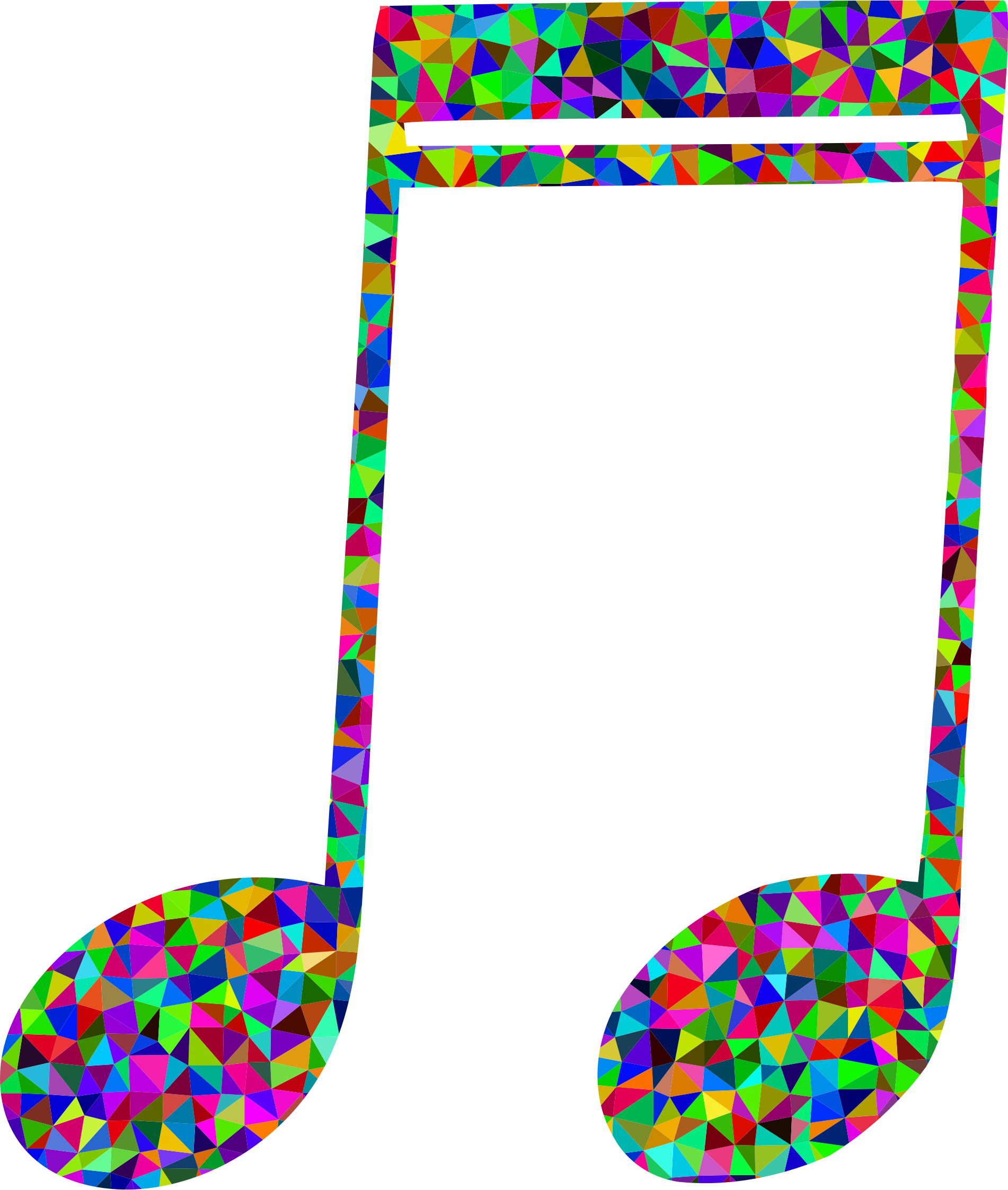 This Free Icons Png Design Of Prismatic Low Poly Musical (1902x2246), Png Download