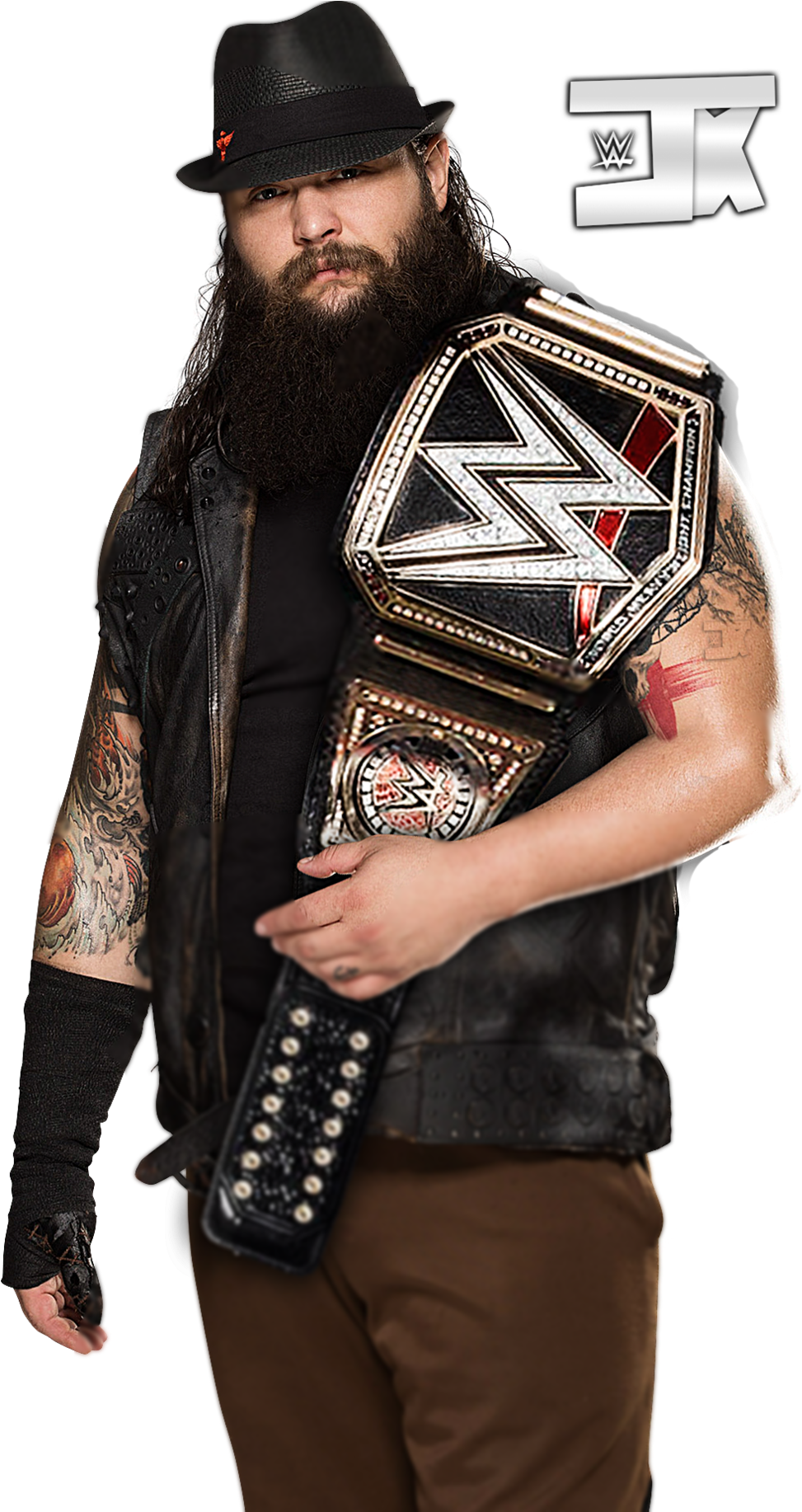 Bray Wyatt With Wwe World Heavyweight Champion By Kenteditions - Bray Wyatt World Champion (1024x1833), Png Download