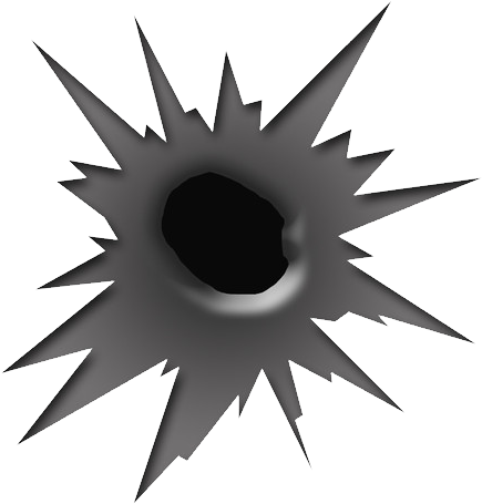 Bullet Shot Hole Png Image - Bullet Hole Clip Art (600x600), Png Download