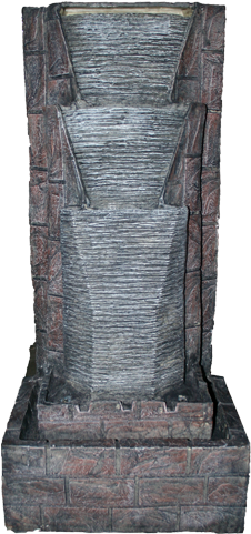 Indoor Outdoor Waterfall- Stone - Stone Waterfall Png (640x480), Png Download