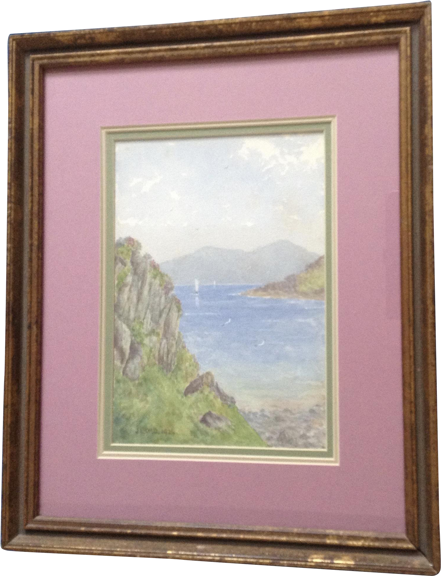 Ord, Impressionist Landscape Scottish Loch With Sail - Watercolor Painting (1960x1960), Png Download