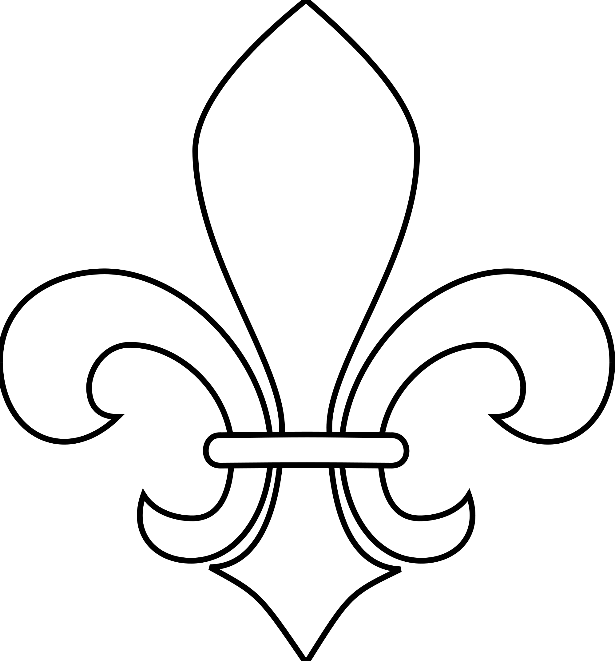 Fleur De Lis - Flor De Lis Svg (2000x2150), Png Download